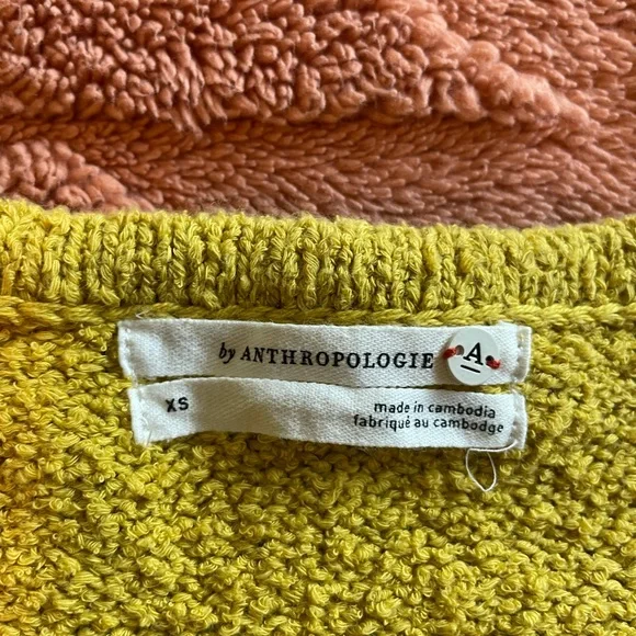 Anthropologie Valentina Yellow Sweater Tee - Picture 3 of 5